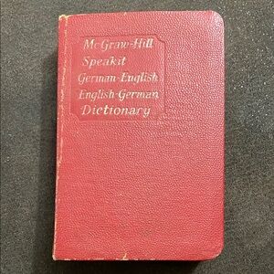 VINTAGE 1953 1960 Mini Red McGraw-Hill German-English Dictionary